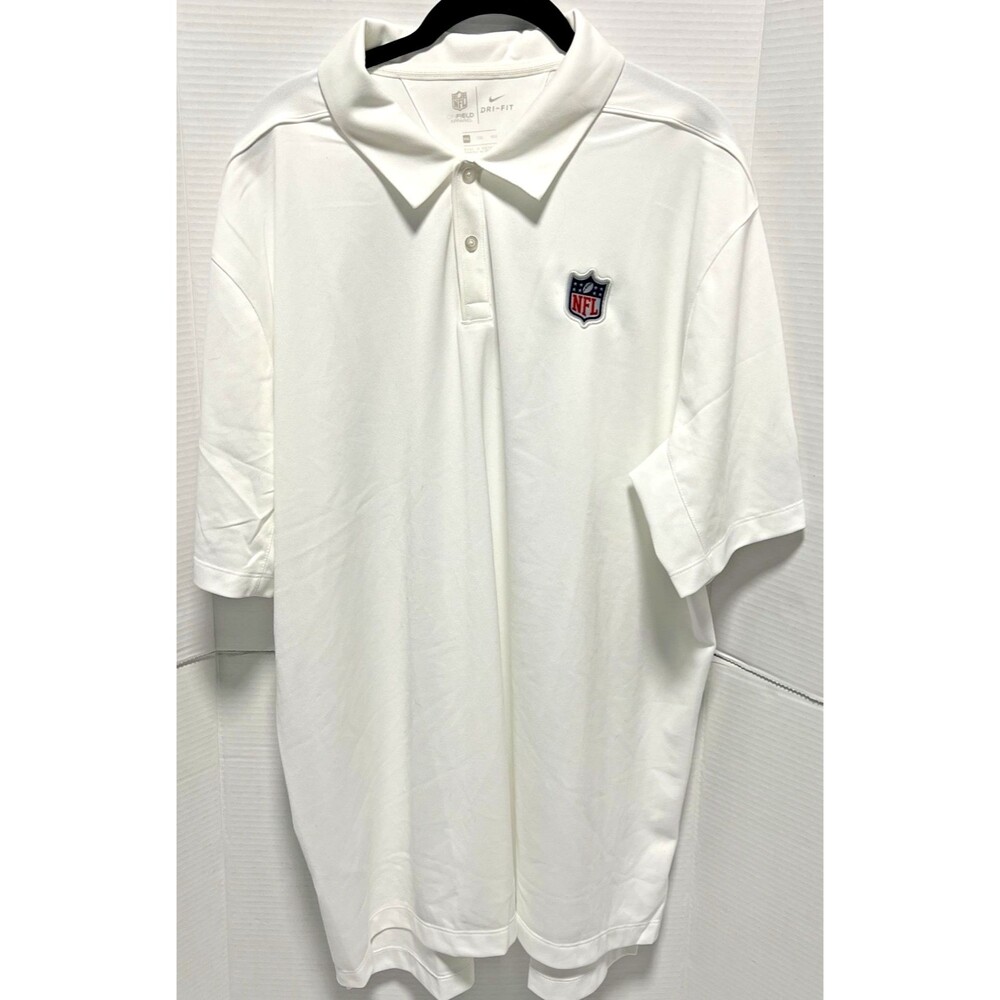 Nike NFL On Field Dri-Fit Golf Polo Men's White XXL 2XL
